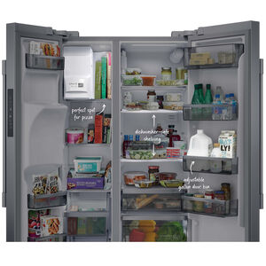 Frigidaire Professional 36 in. 22.3 cu. ft. Counter Depth Side-by-Side Refrigerator with External Ice & Water Dispenser - Stainless Steel, , hires