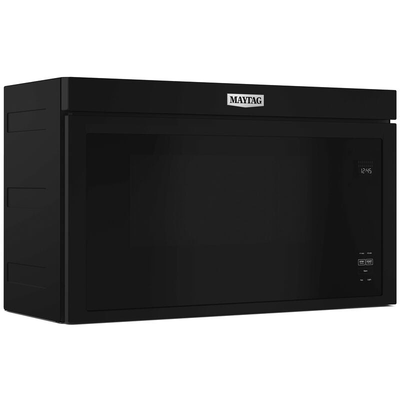Maytag 30 in. 1.1 cu. ft. 1000W Over-the-Range Microwave with 300 CFM & Sensor Cooking - Black, , hires