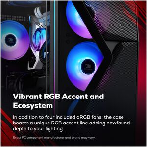iBUYPOWER Slate Gaming Desktop With AMD Ryzen 5 5500, 3.6 GHz, 6-Core CPU, NVIDIA GeForce RTX 4060, 8GB VRAM GPU, 16 GB RAM, 1 TB SSD & Windows 11 Home - Black, , hires
