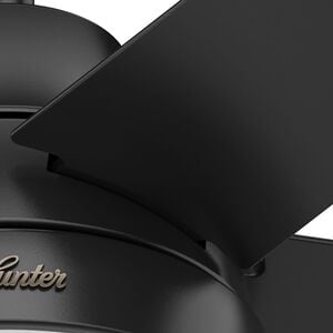 Hunter Aerodyne 52 in. WiFi Ceiling Fan with LED Light Kit and Remote - Black, Black, hires