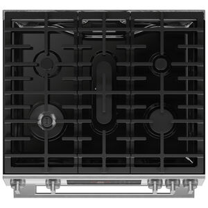 Bosch 300 Series 30 in. 5.8 cu. ft. Air-Fry Standard Convection Slide-In Gas Range with 5 Sealed Burners - Stainless Steel, , hires
