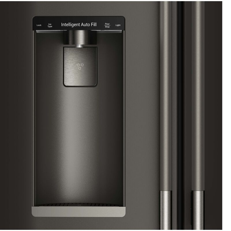 KitchenAid 36 in. 23.1 cu. ft. Smart Counter Depth French Door Refrigerator with Ice & Water Dispenser - Black Ore, , hires