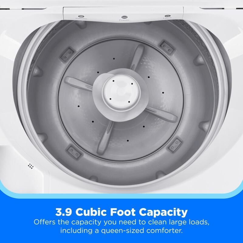 Midea 25 in. 3.9 cu. ft. Top Load Washer with Power Wave 360 Agitator - White, , hires