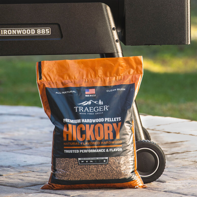 Traeger Hickory Hardwood Pellets - 20lb Bag, , hires