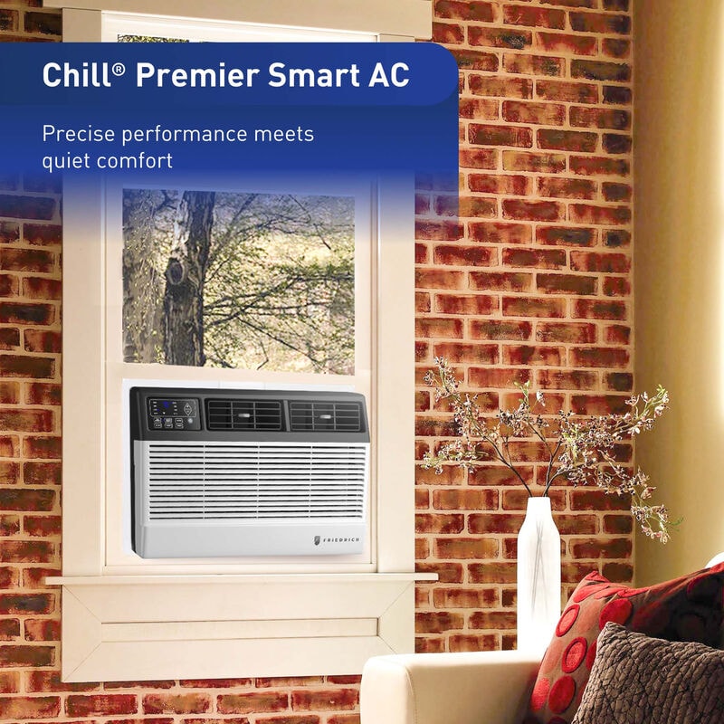 Friedrich Chill Premier Series 12,000 BTU 115V Smart Window Air Conditioner with 3 Fan Speeds, Remote Control & R-32 Refrigerant - White, , hires