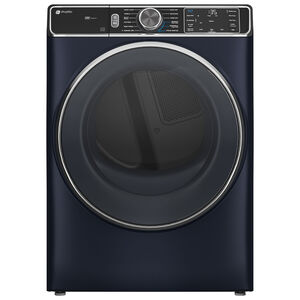 GE Profile 28 in. 7.8 cu. ft. Smart Stackable Electric Dryer with Sensor Dry, Sanitize & Steam Cycle - Sapphire Blue, Sapphire Blue, hires