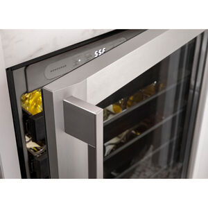 Monogram 24 in. 5.5 cu. ft. Built-In/Freestanding Beverage Center with Pull-Out Shelves & Digital Control - Stainless Steel, , hires