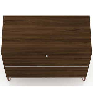 Manhattan Comfort Rockefeller Mid-Century Modern 3-Drawer Dresser - Brown, Brown, hires