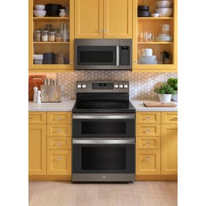 GE 30 in. 1.7 cu. ft. 1000W Over-the-Range Microwave with 300 CFM & Sensor Cooking - Slate, Slate, hires