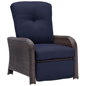 Hanover Strathmere Reclining Lounge Chair-Navy