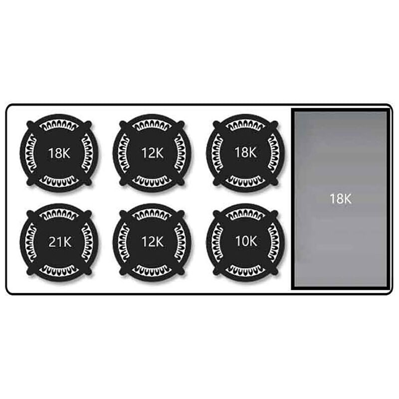 Cafe 48 in. 6-Burner Natural Gas Rangetop with Griddle, Simmer Burner & Power Burner - Stainless Steel, Stainless Steel, hires