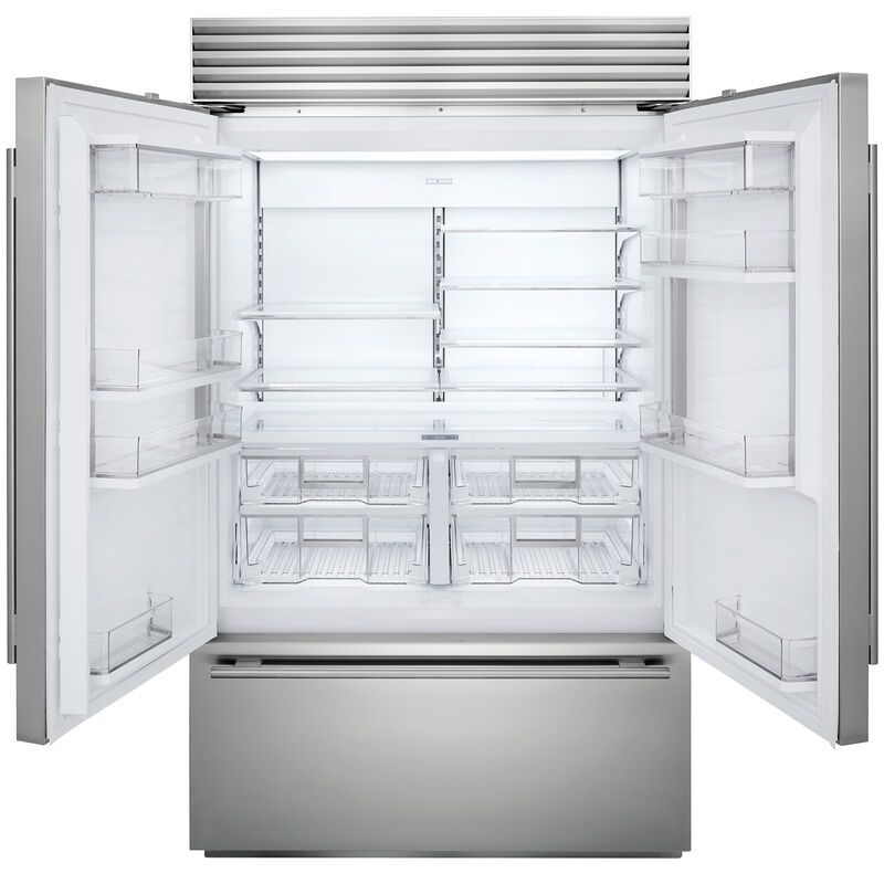 Sub-Zero Classic Series 48 in. Built-In 28.9 cu. ft. Smart Counter Depth French Door Refrigerator with Tubular Handles - Stainless Steel, , hires