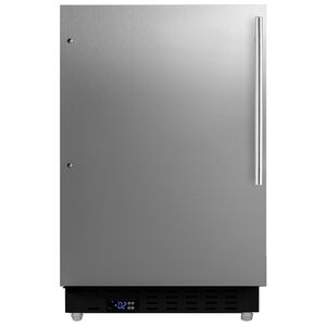 Summit 21 in. 2.7 cu. ft. Upright Compact Freezer with Adjustable Shelves & Digital Control - Stainless Steel, , hires
