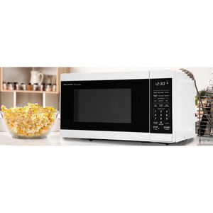 Sharp 17 in. 0.7 cu. ft. Countertop Microwave with 11 Power Levels - White, , hires