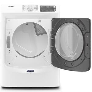 Maytag 27 in. 7.3 cu. ft. Stackable Gas Dryer with Extra Power, Sanitize, Steam & Quick Dry Cycle - White, White, hires
