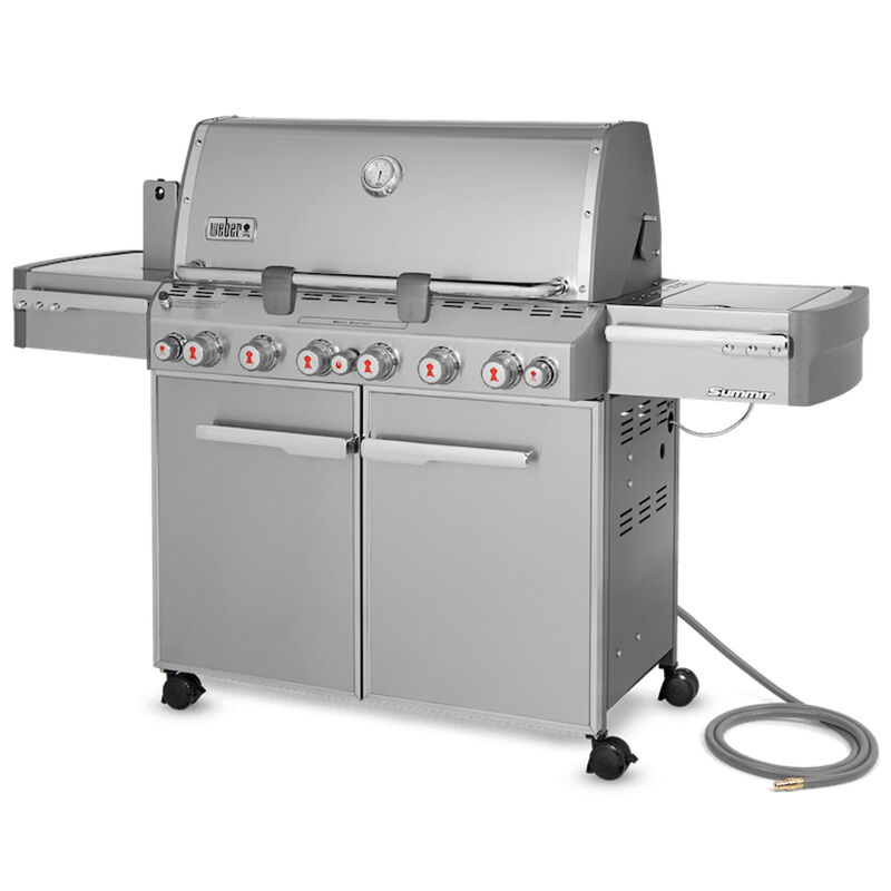 Weber Summit S-670 6-Burner Natural Gas Grill with Rotisserie u0026 Side Burner  | P.C. Richard u0026 Son