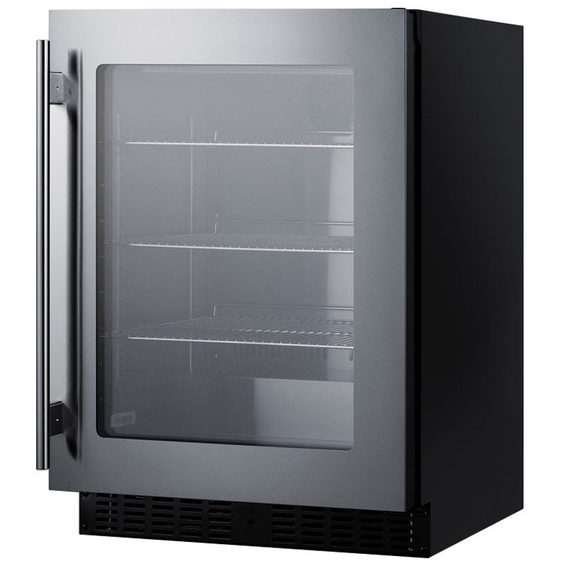 Summit 24 in. Built-In/Freestanding 3.2 cu. ft. Compact Beverage Center with Adjustable Shelves & Digital Control - Stainless Steel, , hires