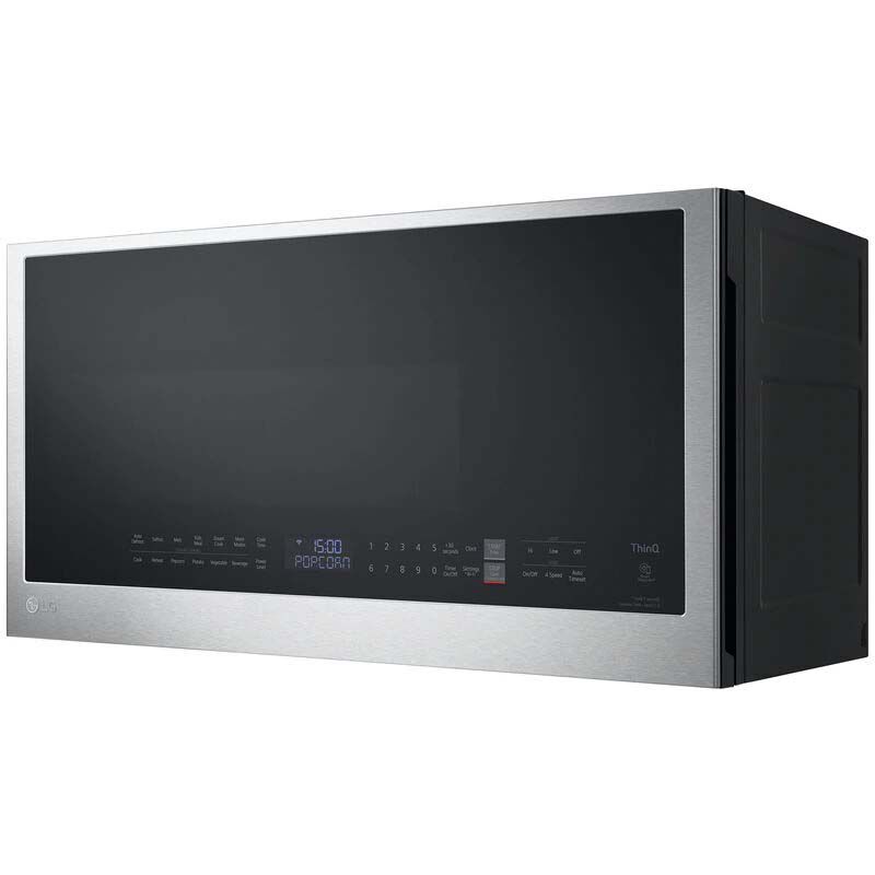 LG 30 in. 2.0 cu. ft. Over-the-Range Microwave with 10 Power Levels, 400 CFM & Sensor Cooking Controls - Print Proof Stainless Steel, PrintProof Stainless Steel, hires