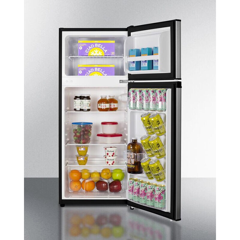 Summit 19 in. 4.5 cu. ft. Top Freezer Refrigerator - Stainless Steel Look, , hires