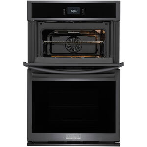 Frigidaire Gallery 27 in. 5.5 cu. ft. Steam Electric Microwave/Wall Oven Combo with True European Convection - Black Stainless, Black Stainless, hires