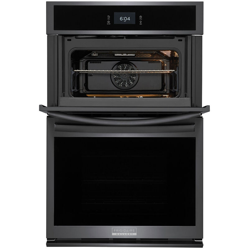 Frigidaire Gallery 27 in. 5.5 cu. ft. Steam Electric Microwave/Wall Oven Combo with True European Convection - Black Stainless, Black Stainless, hires