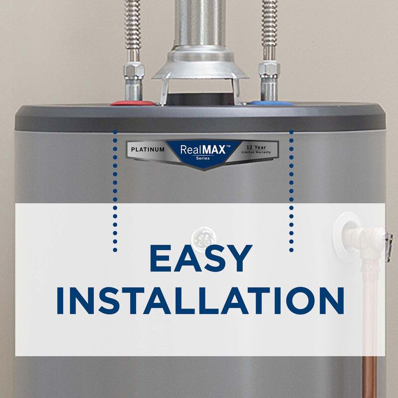 GE RealMax Platinum LP Gas 40 Gallon Tall Water Heater with 12-Year Parts Warranty, , hires