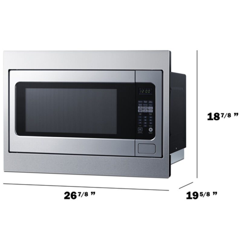 Summit 27 in. 2.2 cu. ft. 1200W Low Profile Built-In Microwave