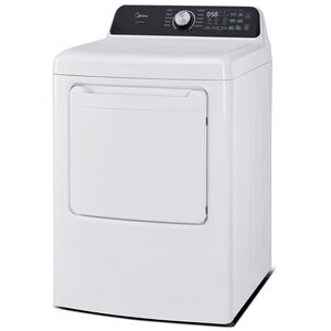 Midea 27 in. 7.0 cu. ft. Smart Gas Dryer with Sensor Dry & Sanitize Cycle - White, White, hires