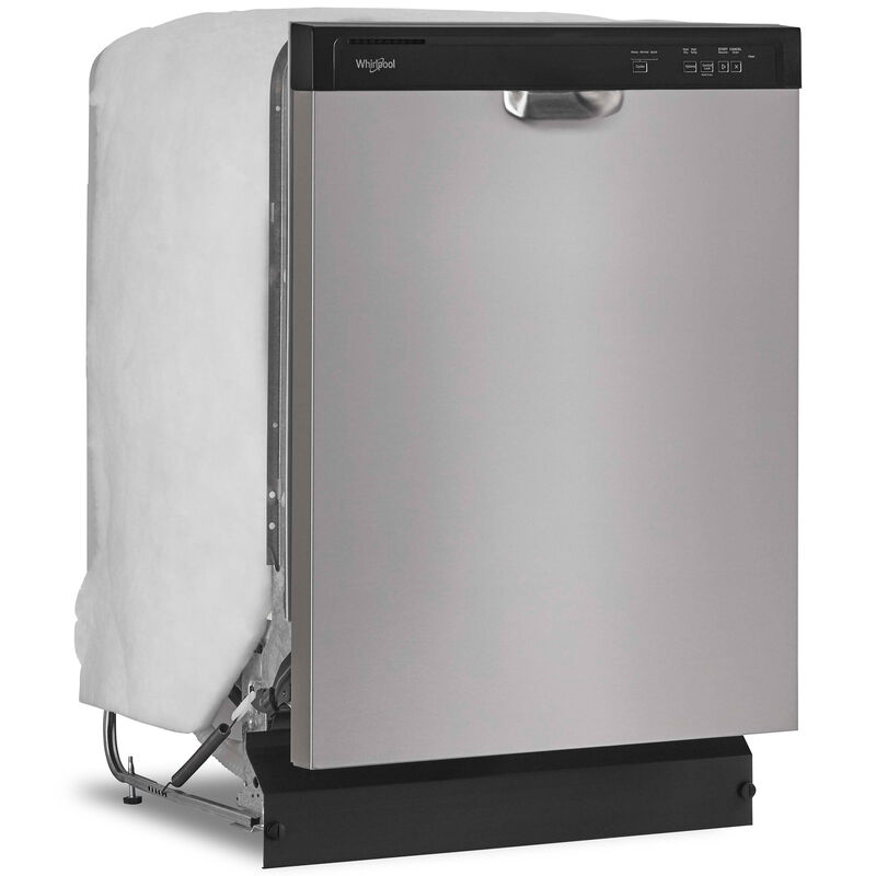 Whirlpool 24 in. Built-In Dishwasher with Front Control, 59 dBA Sound Level, 12 Place Settings & 3 Wash Cycles - Stainless Steel, Stainless Steel, hires