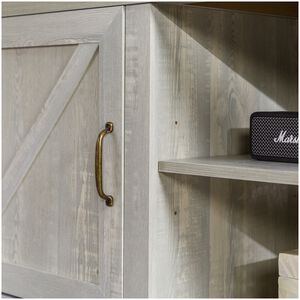 Walker Edison Barn Door 70 in. Modern Farmhouse TV Stand - Stone Gray, , hires