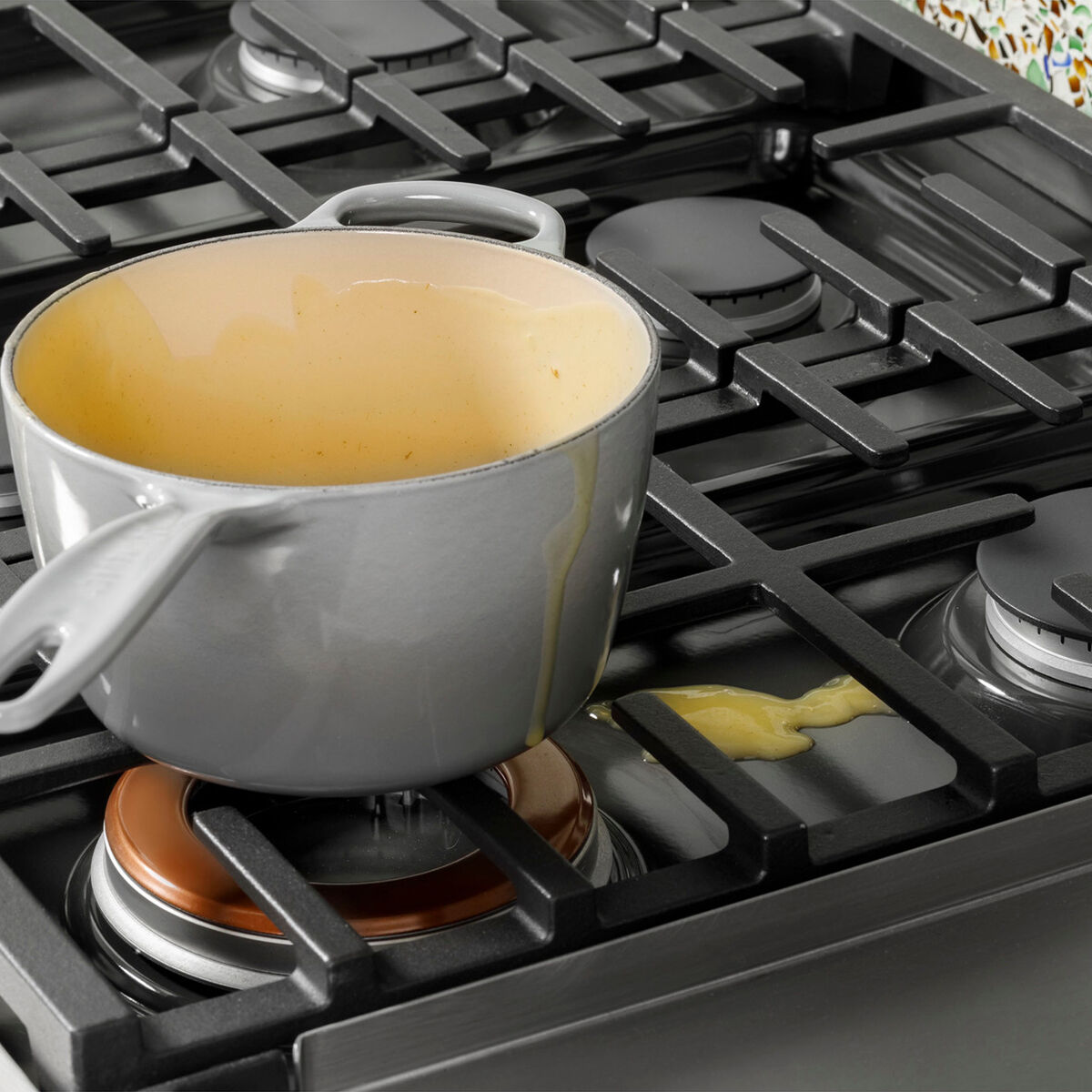 Cafe 48 in. 6-Burner Natural Gas Rangetop with Griddle, Simmer