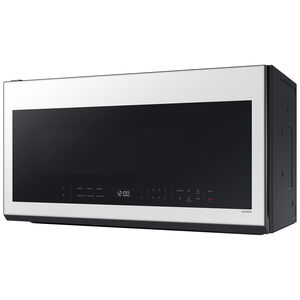 Samsung Bespoke 30 in. 2.1 cu. ft. Over-the-Range Smart Microwave with 10 Power Levels, 400 CFM & Sensor Cooking Controls - White Glass, White Glass, hires