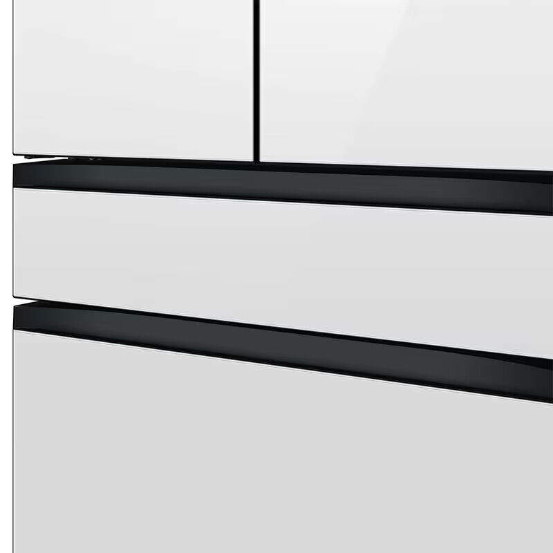 Samsung Bespoke 36 in. 22.8 cu. ft. Smart Counter Depth 4-Door French Door Refrigerator with Internal Water Dispenser - White Glass, White Glass, hires
