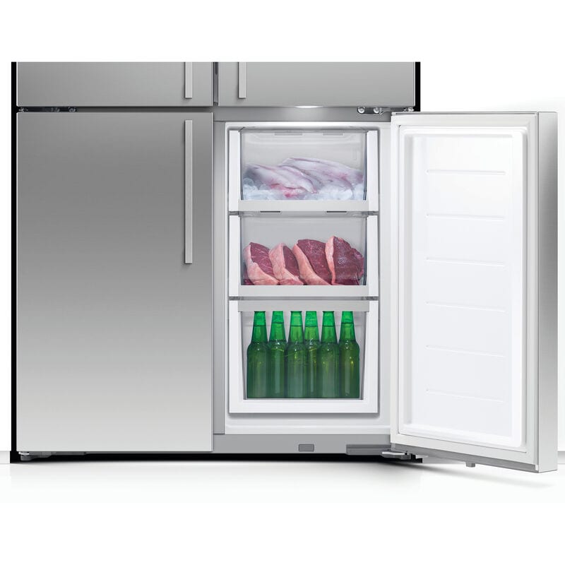 Fisher & Paykel Series 7 36 in. 19 cu. ft. Smart Counter Depth 4-Door French Door Refrigerator with Water Dispenser - Stainless Steel, , hires