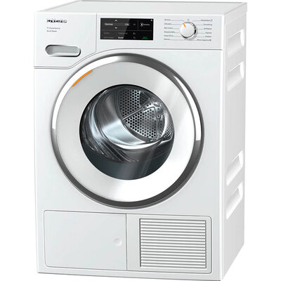 Miele 24 in. 4.0 cu. ft. Stackable Ventless Heat Pump Electric Dryer with ECODRY Technology, Sanitize Cycle & Steam Finish - White | TXI680WP