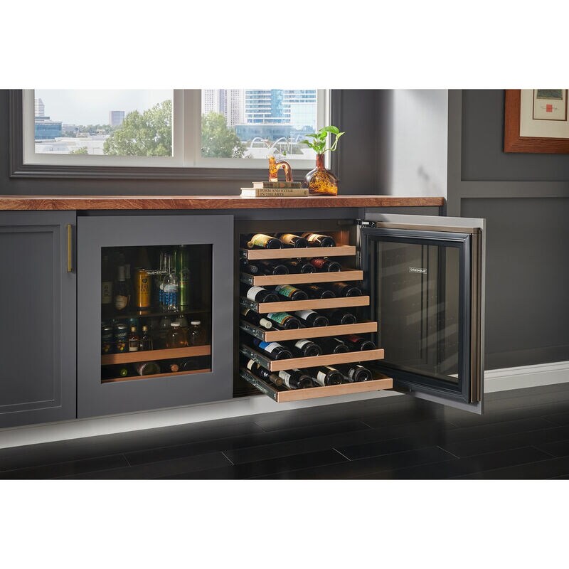 Sub-Zero Designer Series 24 in. Undercounter Smart Wine Cooler with Wood Racks, Single Temperature Zone & 42 Bottle Capacity - Custom Panel Ready, , hires