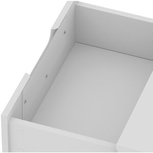 Manhattan Comfort Rockefeller Mid-Century Modern 2-Drawer Nightstand White, White, hires