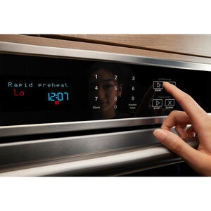 Maytag 30 in. 10 cu. ft. Front Control Electric Double Wall Oven with True European Convection - Fingerprint Resistant Stainless Steel, , hires