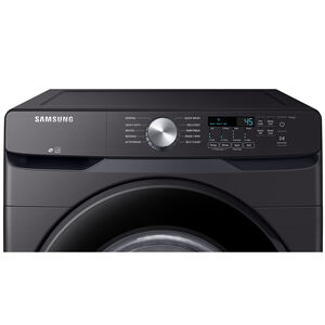 Samsung 27 in. 4.5 cu. ft. Stackable Front Load Washer with Sanitize Cycle & Vibration Reduction Technology - Brushed Black, Brushed Black, hires