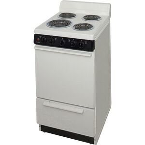 Premier 20 in. 2.4 cu. ft. Electric Range with Coil Burners - Bisque, Bisque, hires