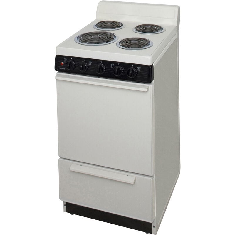 Premier 20 in. 2.4 cu. ft. Electric Range with Coil Burners - Bisque, Bisque, hires