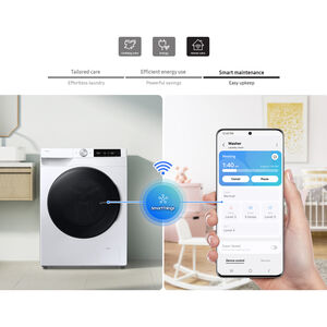 Samsung 24 in. 2.5 cu. ft. Smart Stackable Front Load Washer with Vibration Reduction Technology+, Sanitize & Steam Wash Cycle - White, , hires