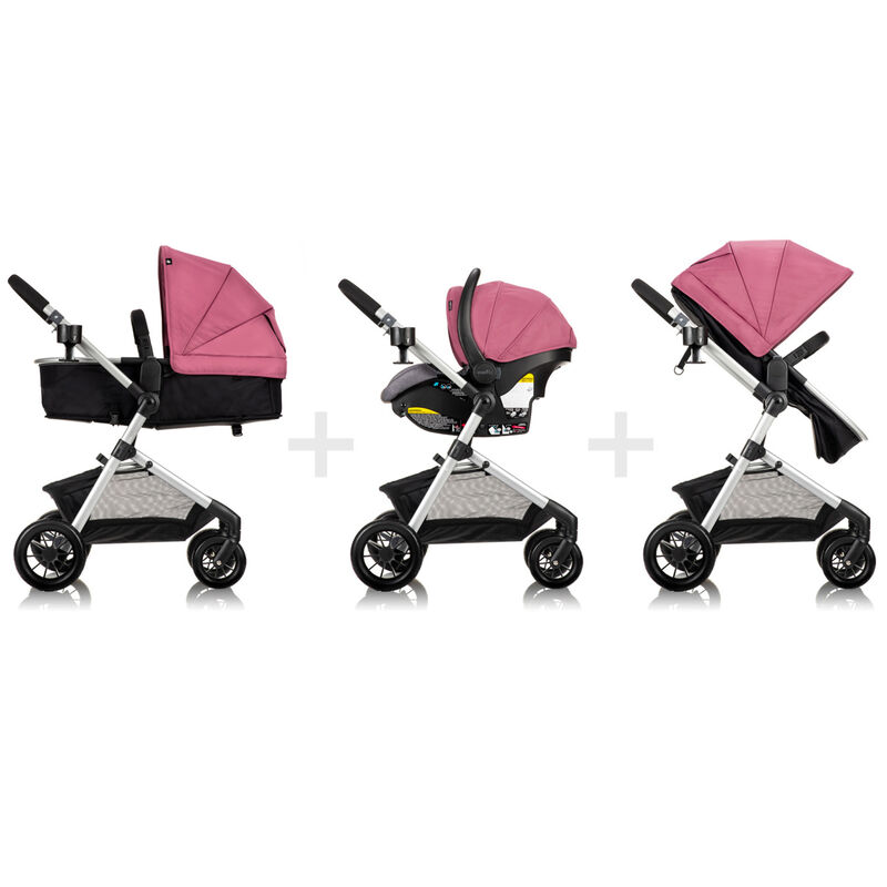 Evenflo Pivot Modular Travel System with LiteMax Infant Car Seat - Dusty Rose Pink, Dusty Rose Pink, hires