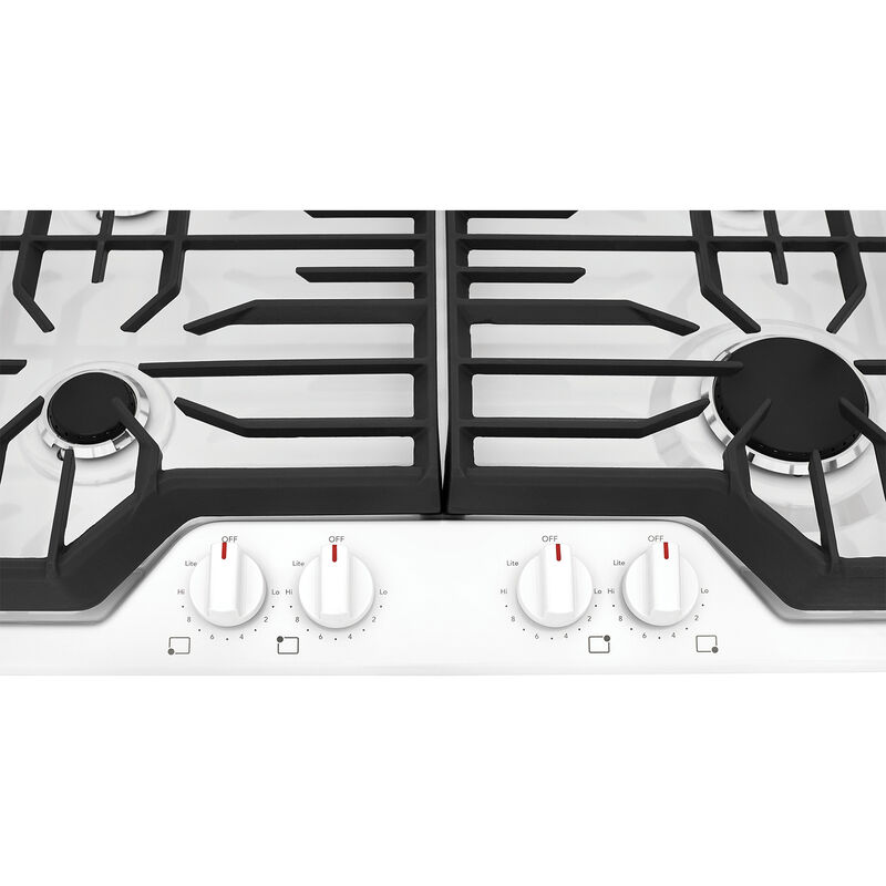 Frigidaire 30 in. Gas Cooktop with 4 Sealed Burners - White, White, hires
