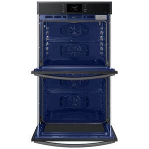 Samsung 30 in. 10.2 cu. ft. Smart Top Control SteamElectric Double Wall Oven with Dual Convection - Matte Black, , hires