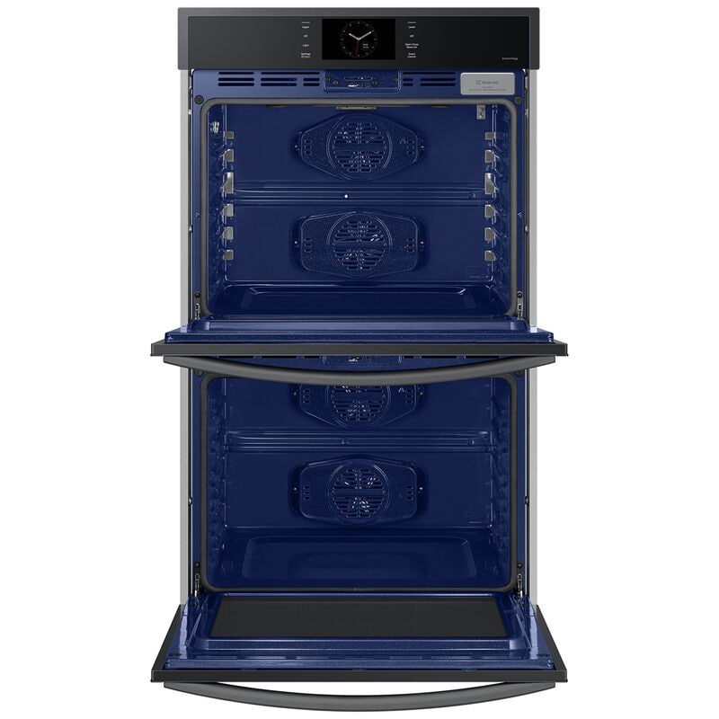 Samsung 30 in. 10.2 cu. ft. Smart Top Control SteamElectric Double Wall Oven with Dual Convection - Matte Black, , hires