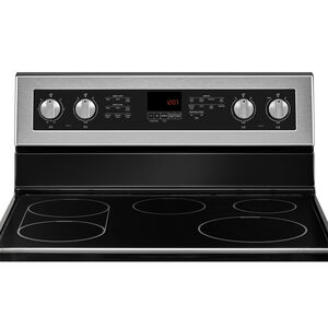 Maytag 30 in. 6.7 cu. ft. True European Convection Double Oven Electric Range with Radiant Burners - Fingerprint Resistant Stainless, , hires