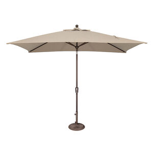 SimplyShade Catalina 6.6'x10' Rectangle Push Button Market Umbrella in Solefin Fabric - Beige, Beige, hires