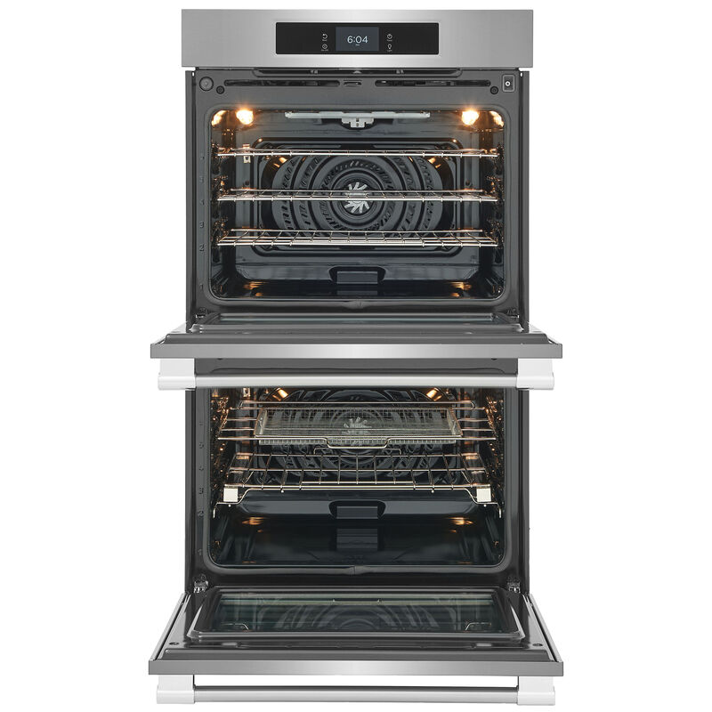 Frigidaire Professional 30 in. 10.6 cu. ft. Smart Top Control Steam Electric Double Wall Oven with True European Convection - Stainless Steel, , hires