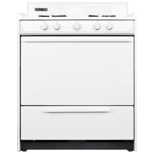 Summit 30 in. 3.7 cu. ft. Gas Range with Open Burners - White, , hires